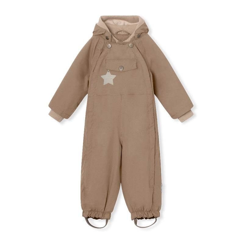 Wisto Fleece Lined Rainsuit - Pine Bark (6Y)