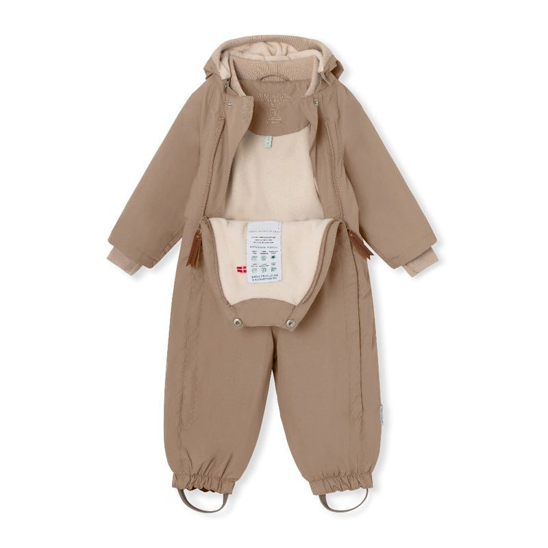 Wisto Fleece Lined Rainsuit - Pine Bark (6Y)