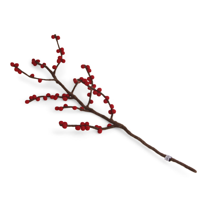 Large Felted Branches with Red Berries