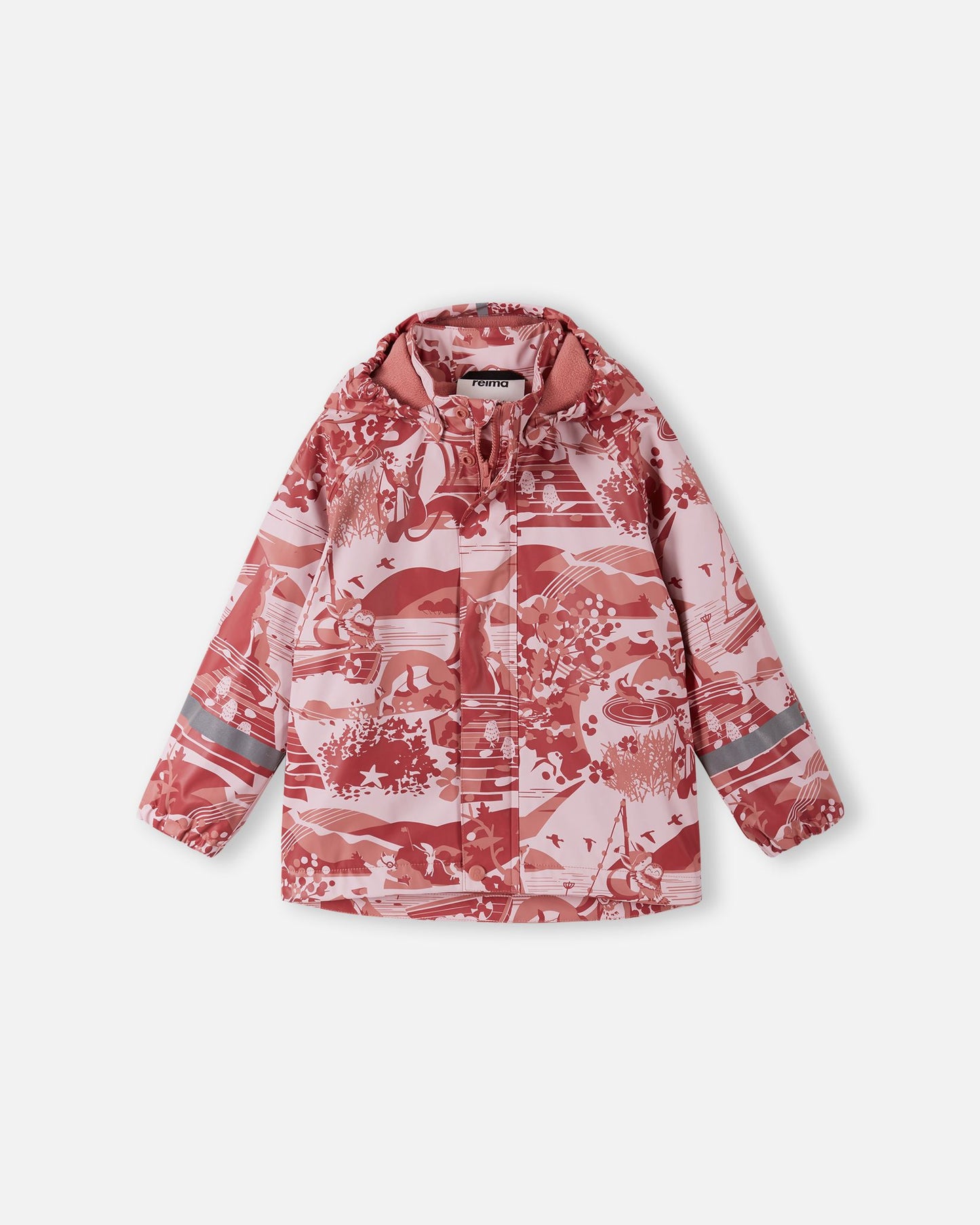 Koski - Fleece-Lined Rain Jacket - Rose Blush