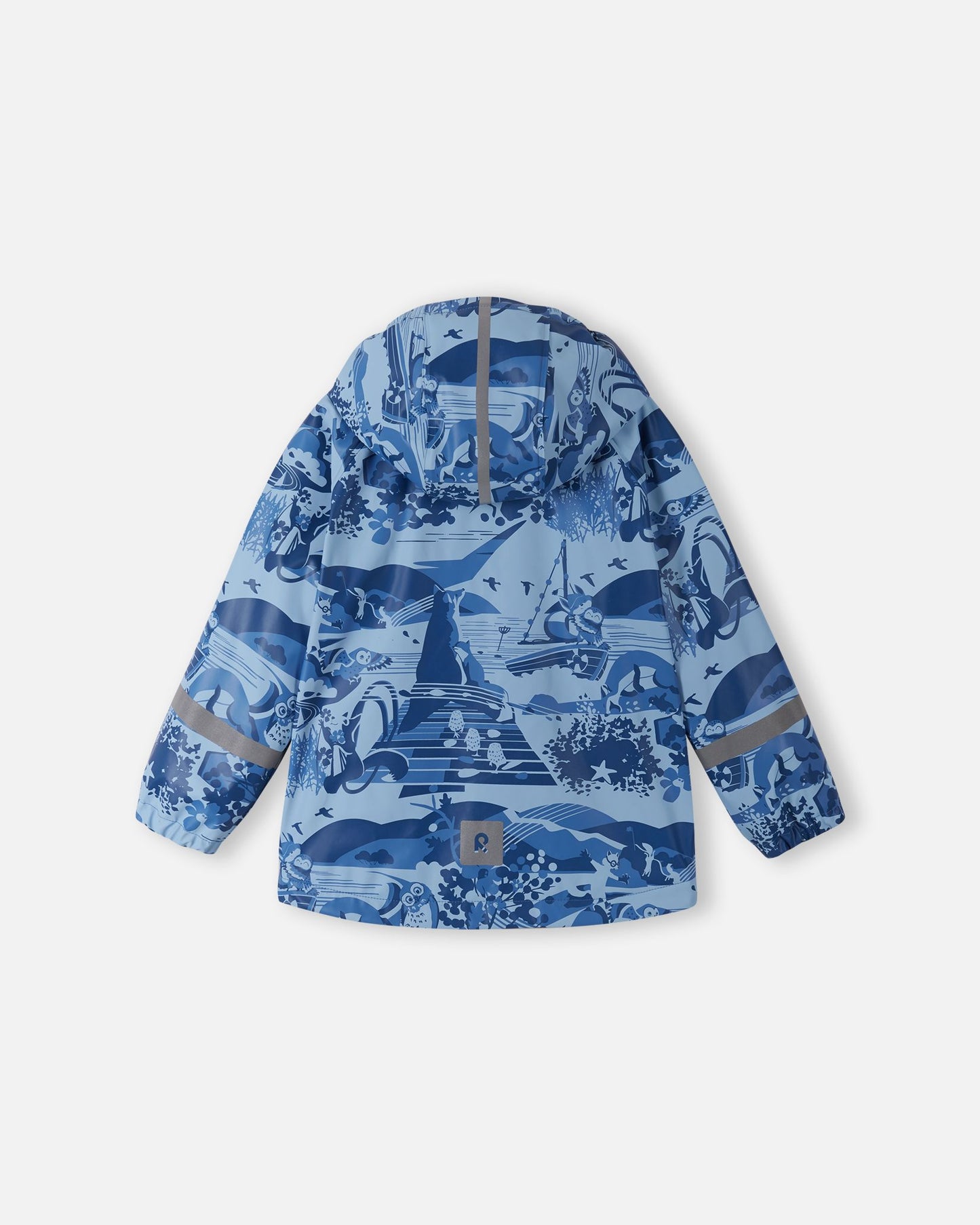 Koski - Fleece-Lined Rain Jacket - Denim Blue