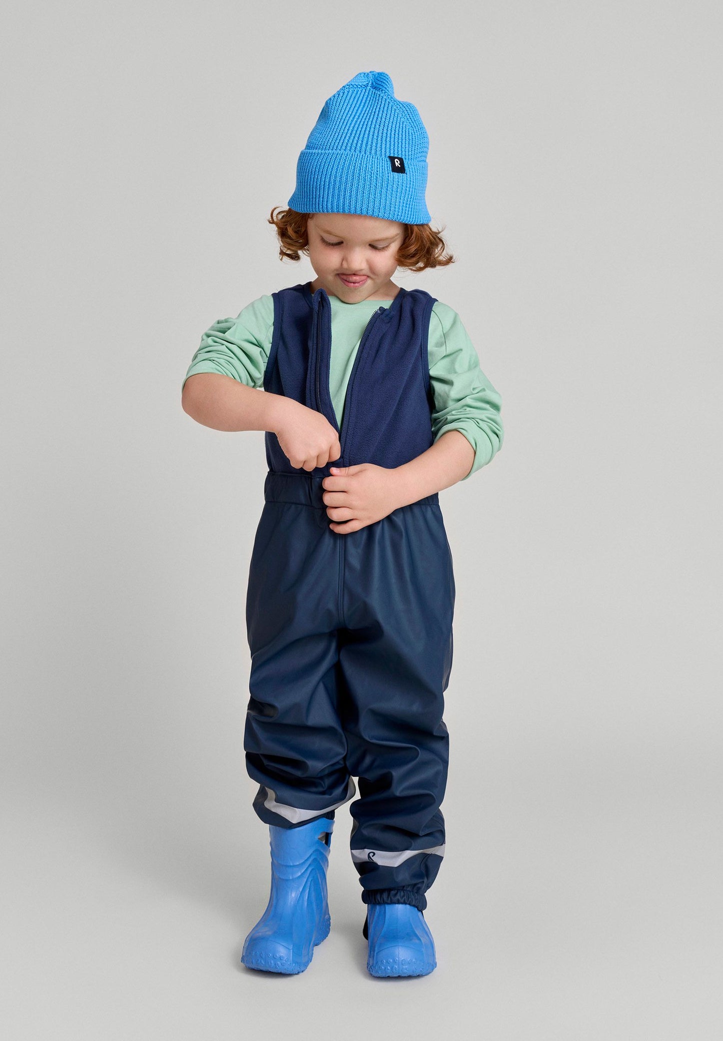 Loiske Fleece Lined Rain Bib - Navy