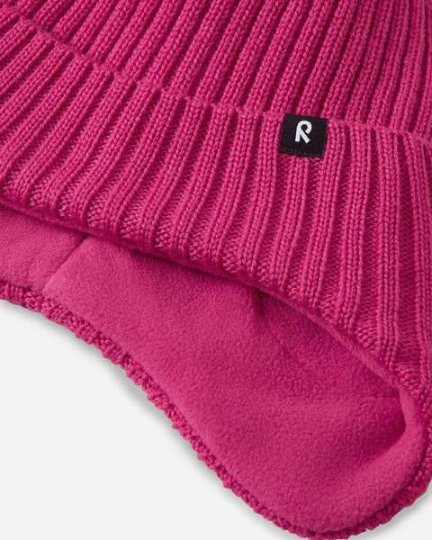 Kids' Merino Wool Beanie Mystinen - Rosy Berry