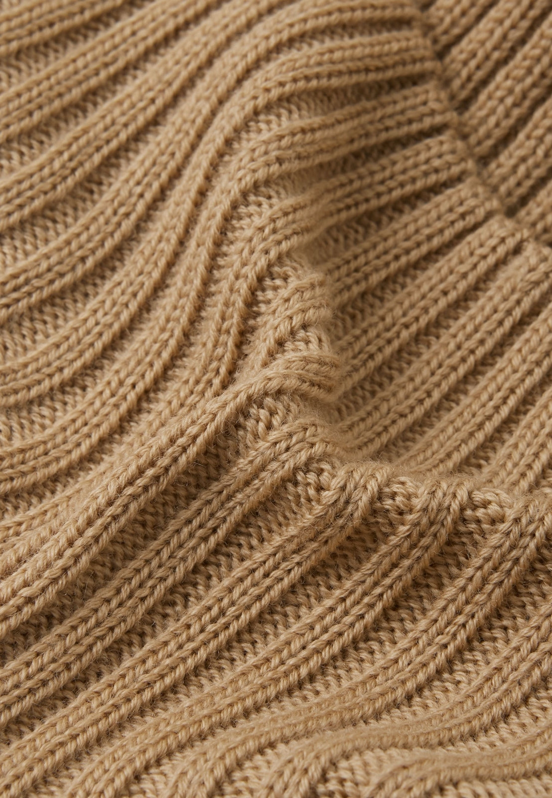 Kids' Merino Wool Beanie Mystinen - Peanut Brown