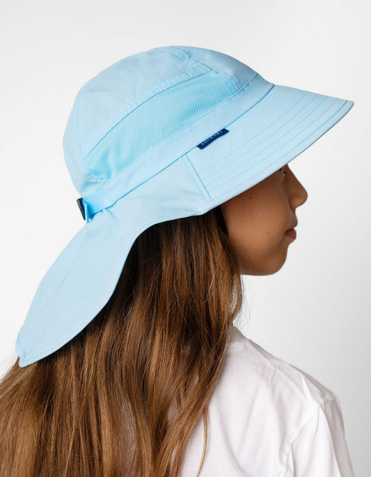 Kids Playtime UPF 50+ Sun Hat  - Light Sky Blue