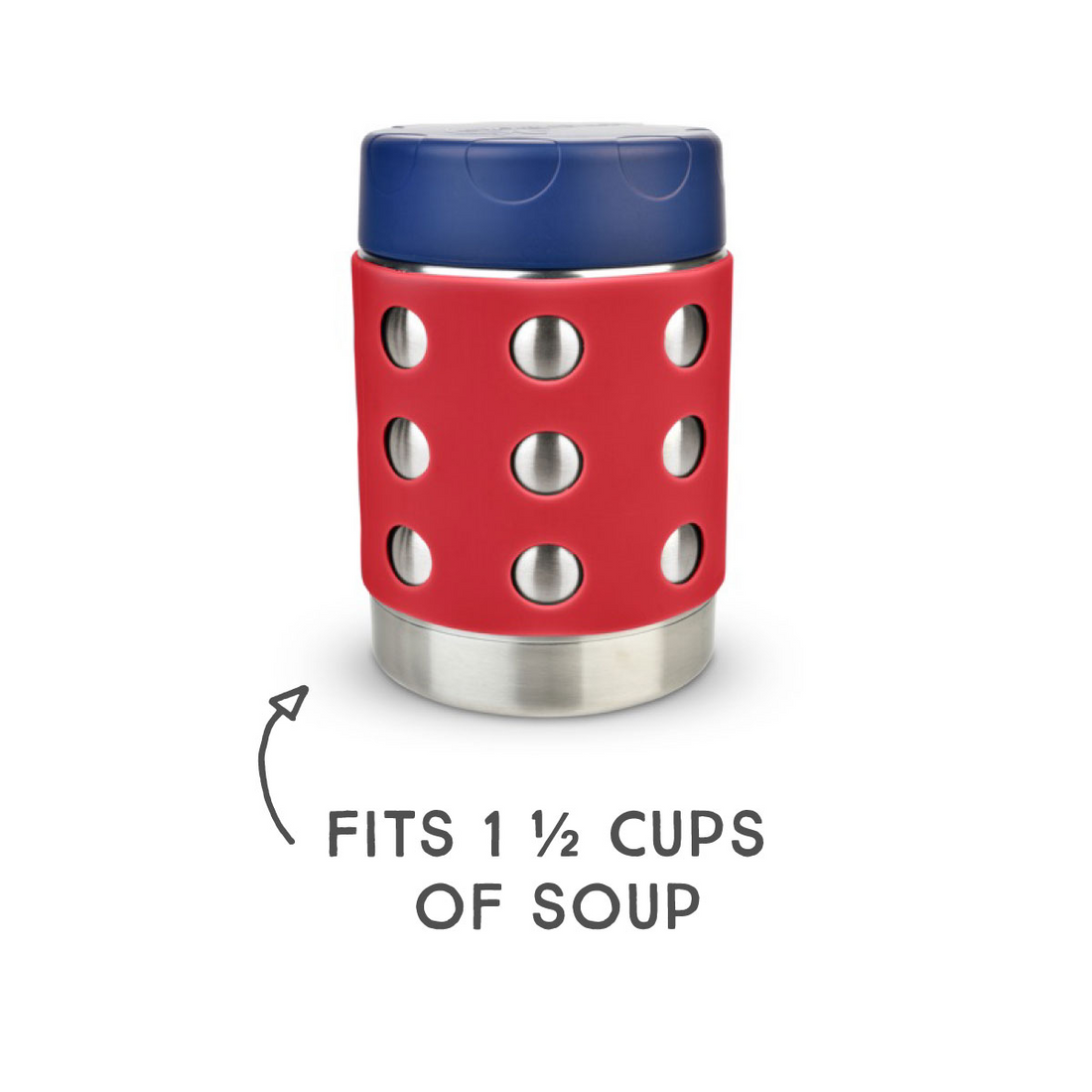 Lunchbots 12oz Tall Thermal Food Container - Red Dots