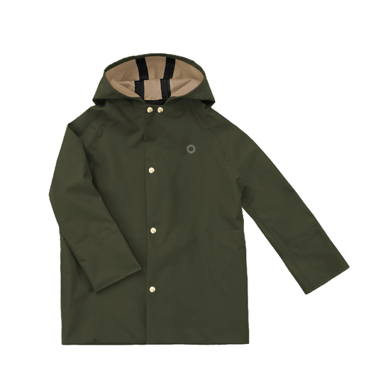 Midi Rain Coat - Pine (4-6Y)