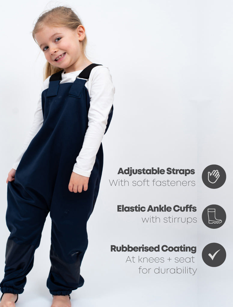 All-Weather Fleece Overalls - Navy (4Y)