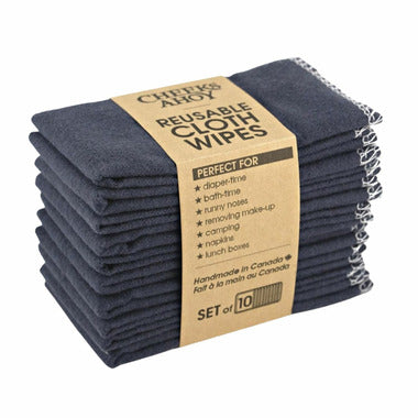 Cloth Wipes 10pk - Charcoal