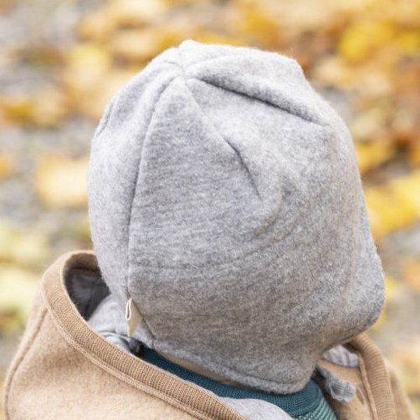 Children's Boiled Wool Hat - Grey