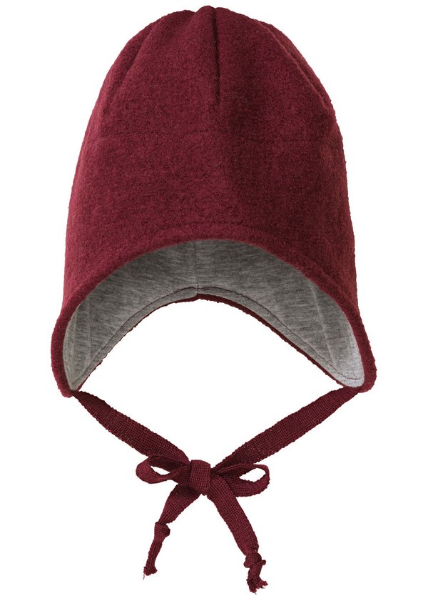 Children's Boiled Wool Hat - Cassis