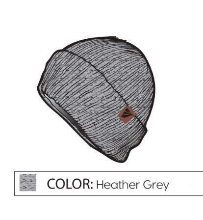 HWS Merino Wool Toque - Heather Grey (Thin Rib)