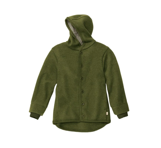 Boiled Wool Jacket - Olive