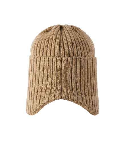 Kids' Merino Wool Beanie Mystinen - Peanut Brown