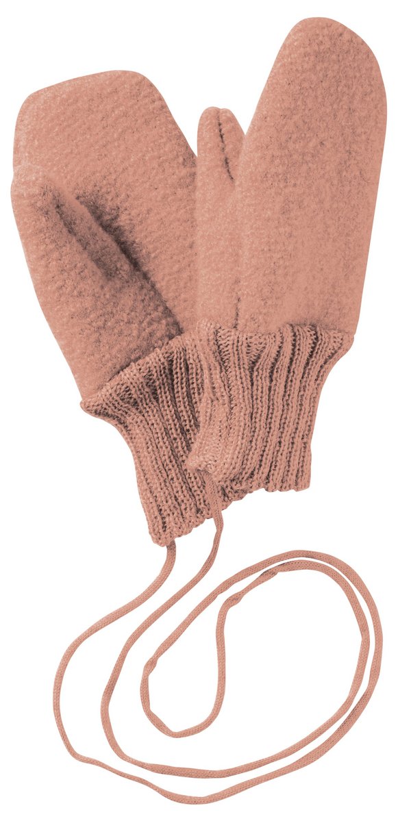 Boiled Wool Gloves - Rosé
