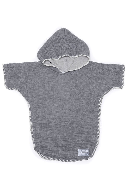 The Pebble Kids' Poncho - Gray