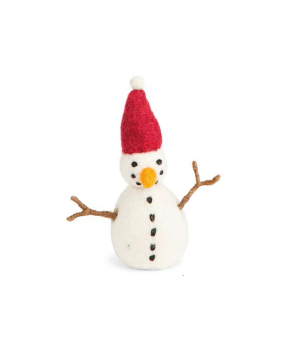 Small Snowman - Red Hat (10.5cm)