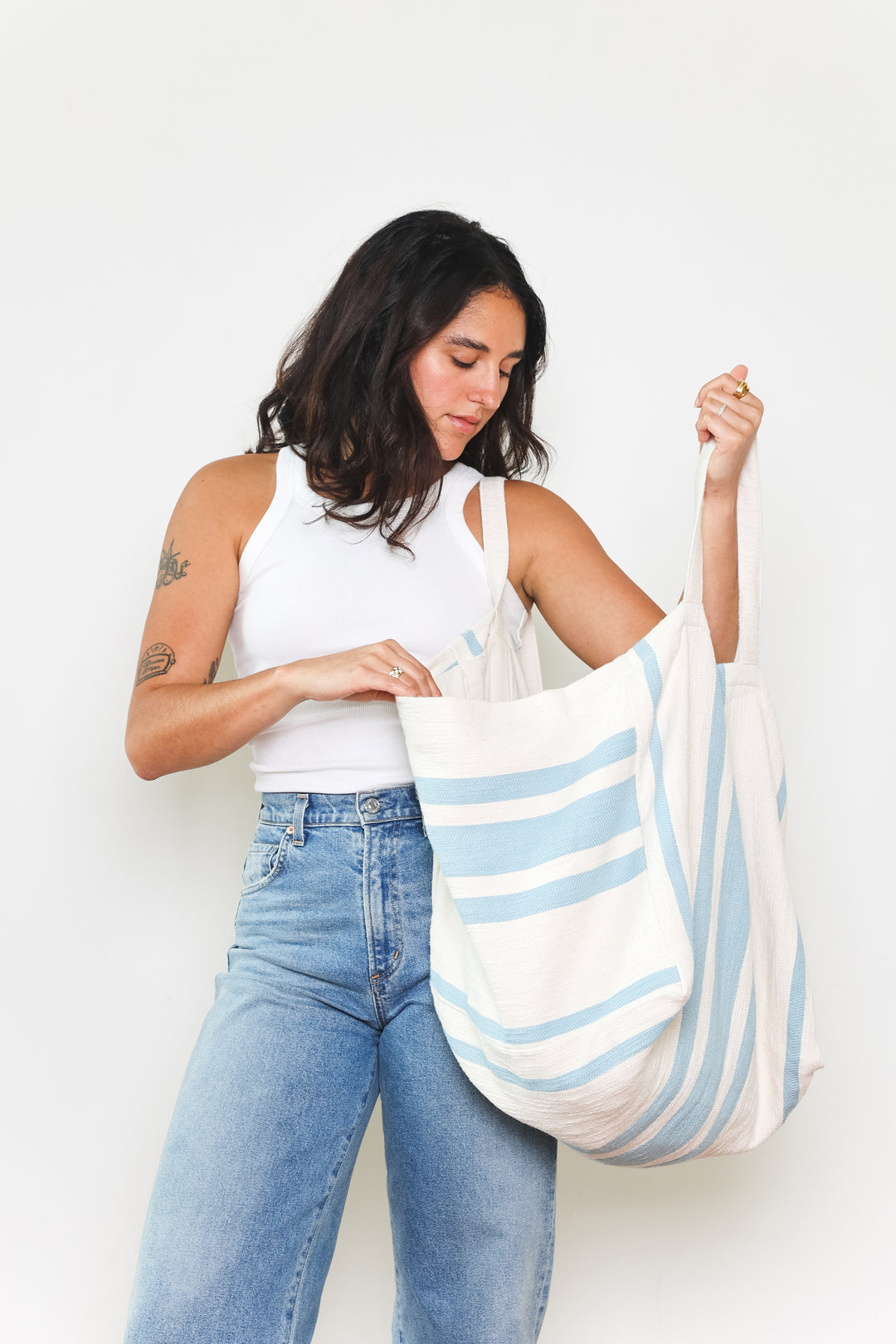 The Rey Tote Bag - Blue